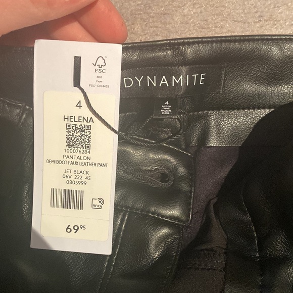 Faux leather bootcut pants - Picture 3 of 3